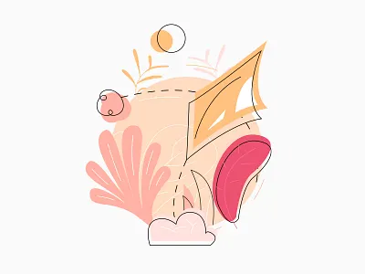 DP Club App Illustration clean design illustration minimal ui vector