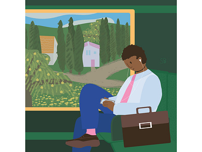 On the train 3 adobe illustration adobe illustrator afterwork businessman digital illustration flat design flat illustration flatdesign illustration music onthetrain vector design work