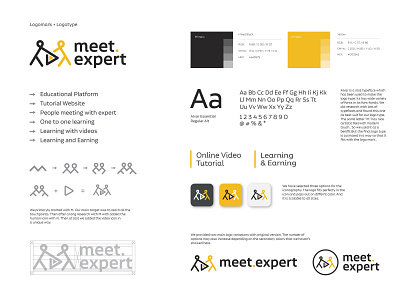 Meet Expert Short Case Study brand identity branding branding agency branding design casestudy educational platform expert icon design logo logodesign logodesign process logotype video icon video logo