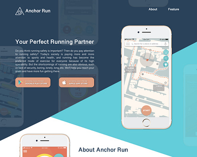 Anchor Run App Landing Page landing page ui