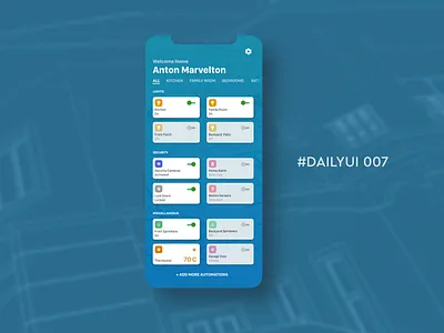 Day 7 - Daily UI Challenge - Settings Screen dailyui design figma home automation settings sketch ui ux vector