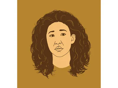 Killing Eve actress face girl graphics illustration killing eve portrait sandra oh series woman