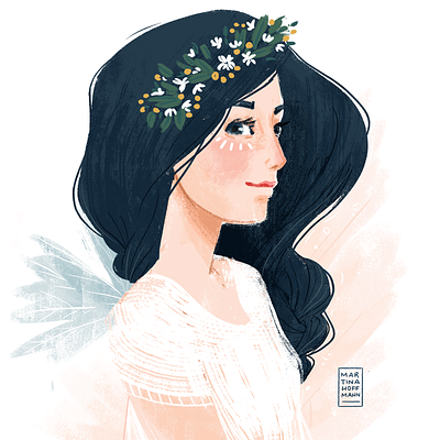 Magic editorial editorial illustration florals illustration portrait portrait illustration woman illustration woman portrait