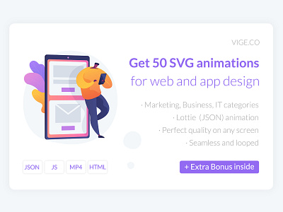 SVG animation set for web and app design animated animation illustration json landing page lottie lottiefiles svg animation ui design ui element vector web element