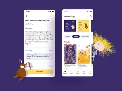 Book reader book book reading illustration ios mobile mobile ui ui ui design