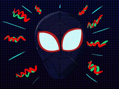 Miles Morales artwork character comics conceptart drawing fanart glitch effect illustrations illustrator into marvel miles miles morales new sony spiderman spiderverse texture vector young