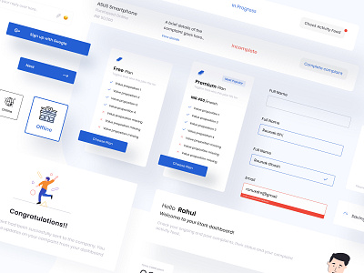 Consumer - Complaint Web App - UI elements app buttons clean clean ui components elements forms interface minimal mobile pricing profile subscription table ui ui ux ux web app webdesign website