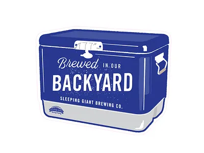 Brewed in our Backyard Cooler badge beer branding canada illustration logo sticker vector