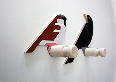 Sparrow & Blackbird wooden wall hooks bird blackbird hinghang merel mus sparrow vector vogel wall walldecor wallhook wood woodworking