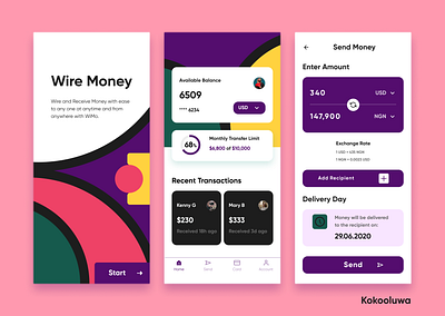 Money Transfer App dailyui dashboard dashboard design figmadesign illustration money transfer saas services transactions