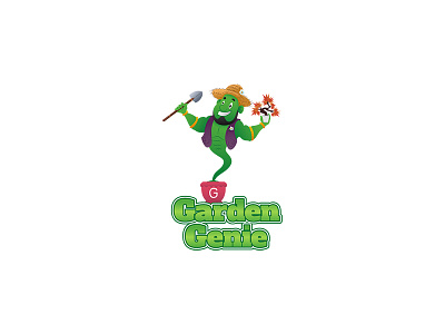 Garden Genie Logo Design design designer genie illustration logo logo design logopreneur typography unique