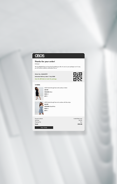 Email Receipt 017 daily ui 017 dailyui dailyuichallenge uidesign