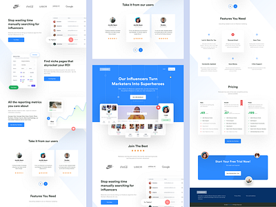 Influencer Discovery Platform - Landing Page homepage influencer influencers instagram interface landing landing design landing page landing page design landing page ui landing pages landingpage saas website sass sass landing page web web design webdesign website website design