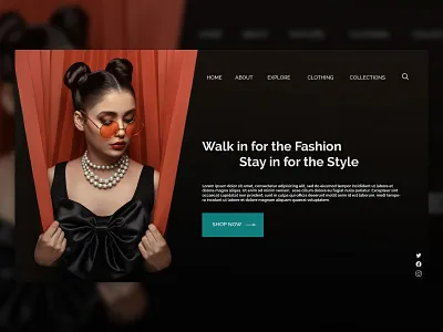 Fashion Website branding design landing photoshop ui