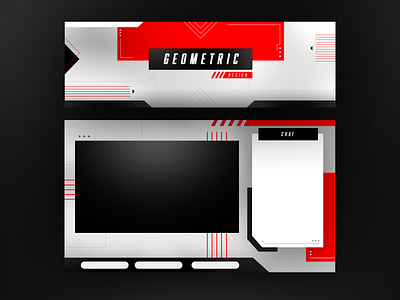 Geometric Design - Twitch overlay freelance designer graphic design illustration stream overlay streaming twitch twitch overlay twitch.tv ui vector