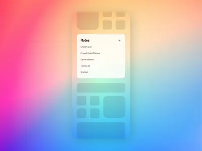 Daily UI 065: Notes Widget 065 app dailyui design mobile notes notes app notes widget ui ux widget