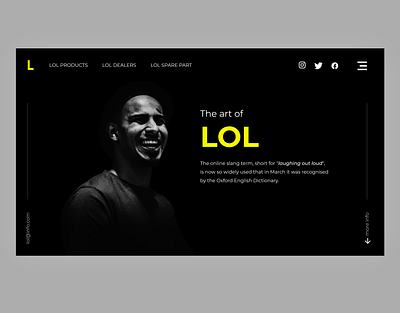 LOL app art banner banner design design lol minimal mockup mockup design ui ux web website