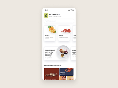 Delivery Food App breakfast clean figma food food app fruit ui uidesign ux vegetable