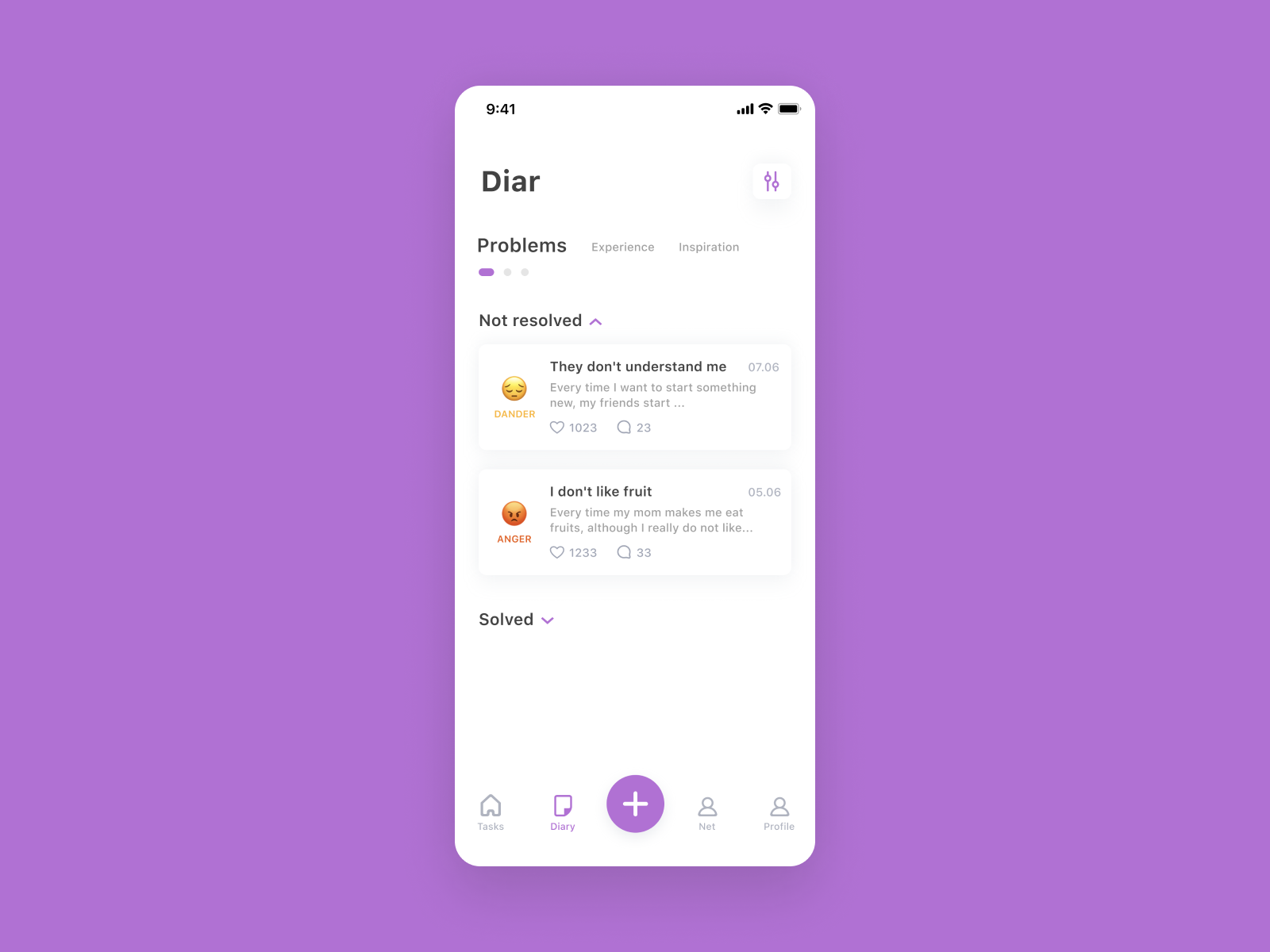 Example of Diary App