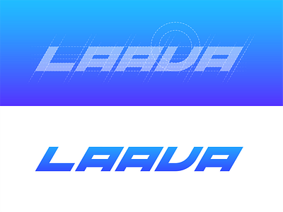 Laava | Logo Design blue logo font design gradient grid layout identity design letter logo logo logo grid logodesign sports logo wordmark wordmarks