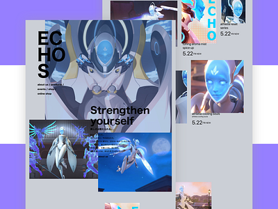 Echos Web concept blue design ui ux web