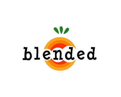 blended fruit logo juicy logo design