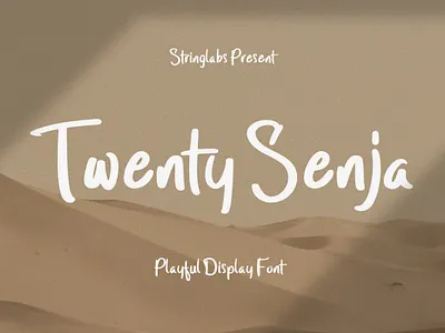 Twenty Senja - Playful Font playground