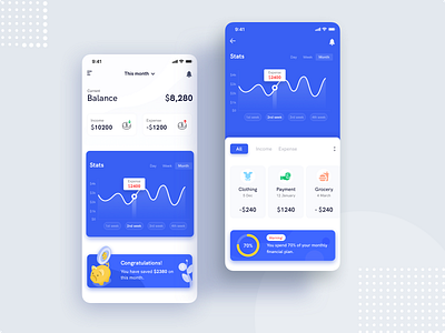 Finance Tracker | Budget Planner android app design best design 2020 budget planning app creative app design finance app financial app fintech app illustration ios app design mobile product design uiuxdesign userinterface