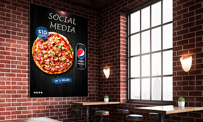 social media board discount illustration lightroom pepsi photoshop pizza restaurant socialmedia