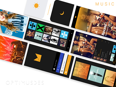 Music App Design android app concept dark mode dark ui design figma ios minimal mobile app design mockup mockup template music optimusdes sign in sign up sketch ui ux