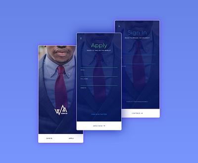 #Daily UI 001 apply club log in minimalist onboarding sign up ui ux xd