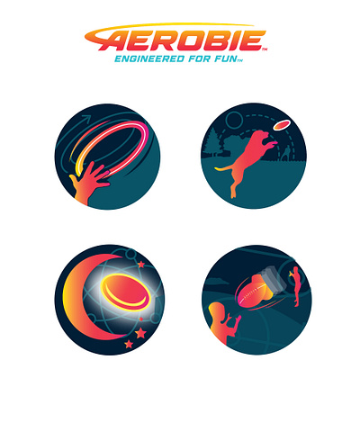 Icons - Aerobie Social Media branding design icon illustration logo vector