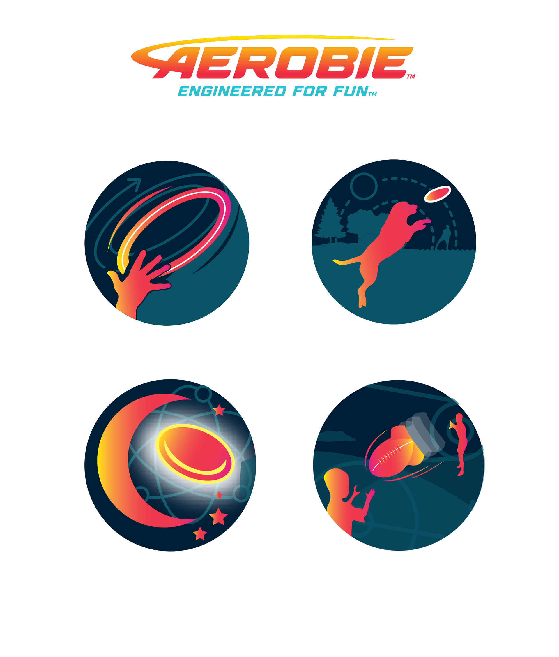 Icons - Aerobie Social Media branding design icon illustration logo vector