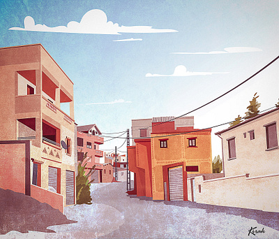 My village illustration