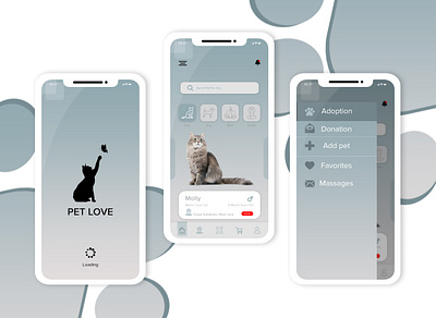 pet app android app appdesign apps design ios iphone mobile photoshop ui ux webdesign