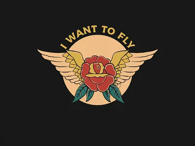 I WANT TO FLY badge design badge logo badgedesign branding tshirt tshirt design