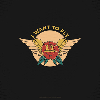 I WANT TO FLY badge design badge logo badgedesign branding tshirt tshirt design