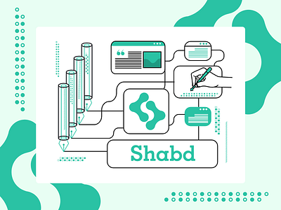 Shabd Logo Exploration brand identity branding clean concept design designer designs green illustration logo logodesign product design white writer