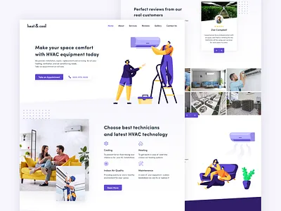 HVAC services hvac landing landing page landing page design ui ux web website