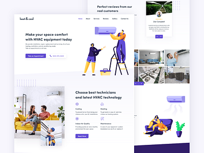 HVAC services hvac landing landing page landing page design ui ux web website