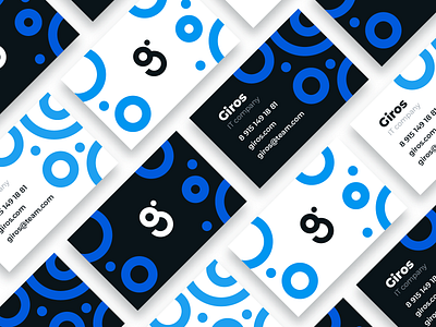 Giros blackorbitart branding business card colorful creative geometric giros graphic design it company logo typography vector graphics лого логотип