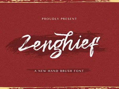 Zenghief - Hand Brush Font alternates brush calligraphy casual classy creative hand brush handdrawn handlettering handwritten ligature logotype modern stylish textured
