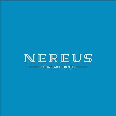 NEREUS. Unique font design flat identity lettering logo nereus oceans rent rentals sail sailing sea typeface unique font yacht yachting