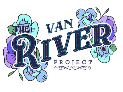 The Van River Project brand branding design floral graphic design lettering typography van van river vintage western