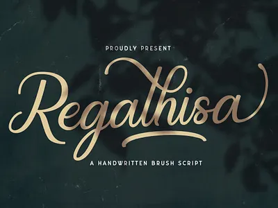 Regalhisa - Calligraphy Font calligraphy casual classy elegant feminime handdrawn handlettering handwritten ligature logotype luxury modern signature stylish whimsical