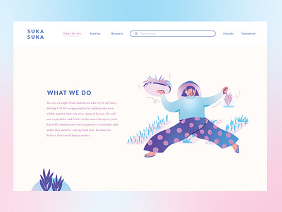 SUKASUKA Home Page app branding clean design designs illustration minimal typography ui ui design ux ux design vector