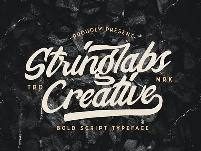 Stringlabs Creative - Bold Script Font 80s bold calligraphy classic cursive groovy handdrawn handlettering hipster lettering retro script sporty typeface vintage