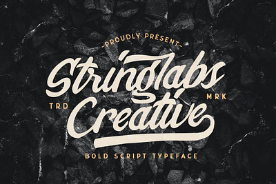 Stringlabs Creative - Bold Script Font 80s bold calligraphy classic cursive groovy handdrawn handlettering hipster lettering retro script sporty typeface vintage