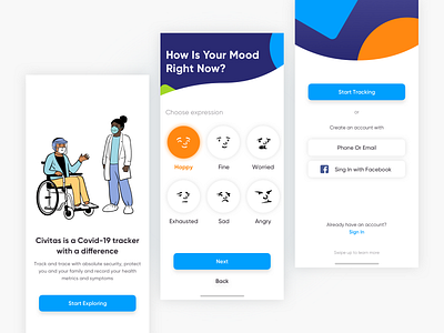 COVID-19 Tracking App covid19 design health healthcare ios medical mobile app design ui ux