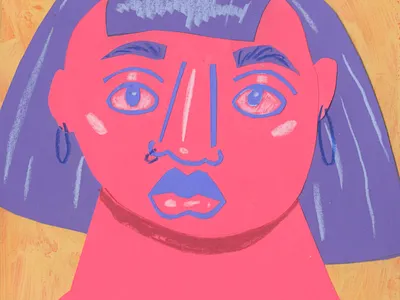 Portrait art coloredpencil design drawing editorial editorial illustration figure gouache humanfigure illustration painting portrait portrait art portrait illustration woman